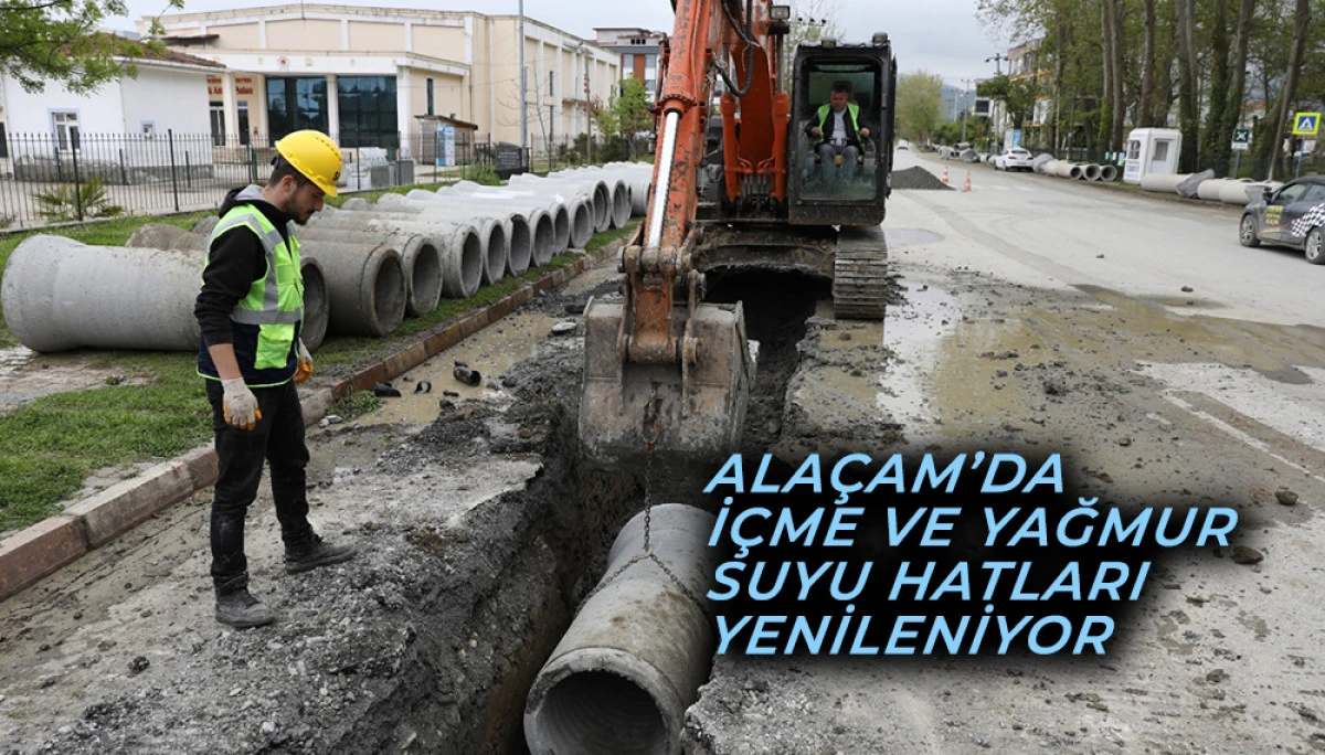 Alaçam’da İçme Ve Yağmur Suyu Hatları Yenileniyor 