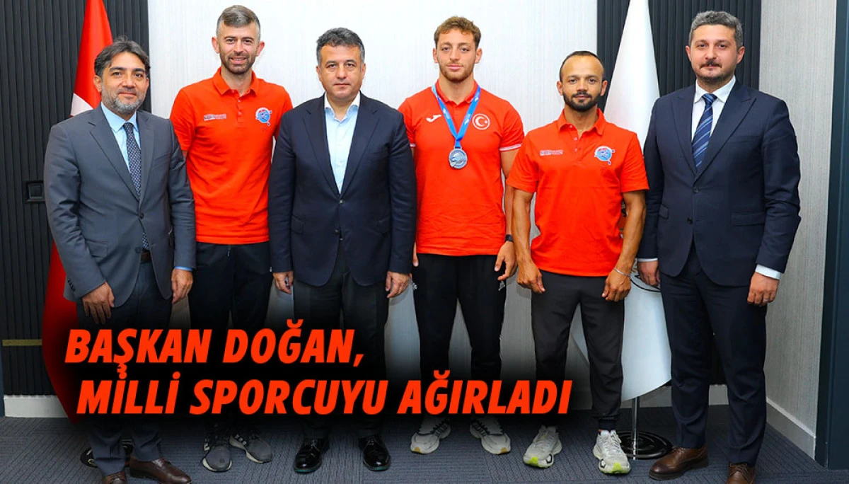 Başkan Doğan Milli Sporcuyu Ağırladı