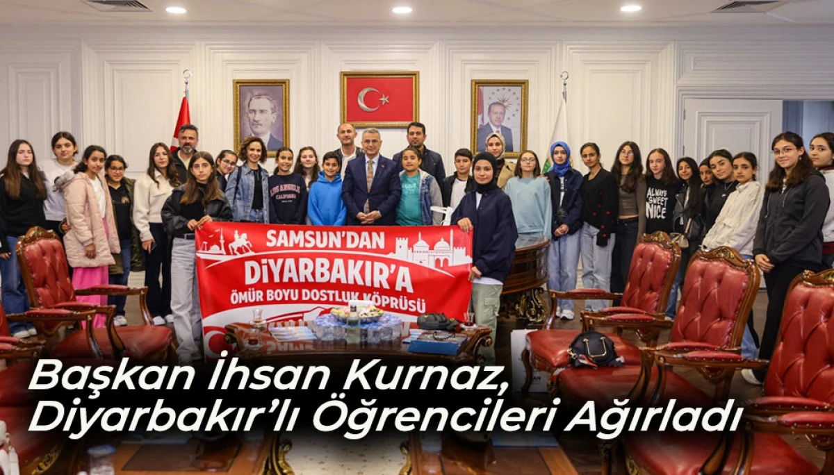 Başkan İhsan Kurnaz,  Diyarbakır&rsquo;lı &Ouml;ğrencileri Ağırladı
