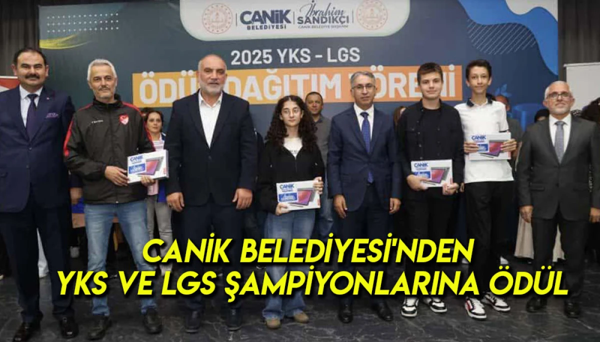 Canik Belediyesi'nden YKS ve LGS Şampiyonlarına Ödül