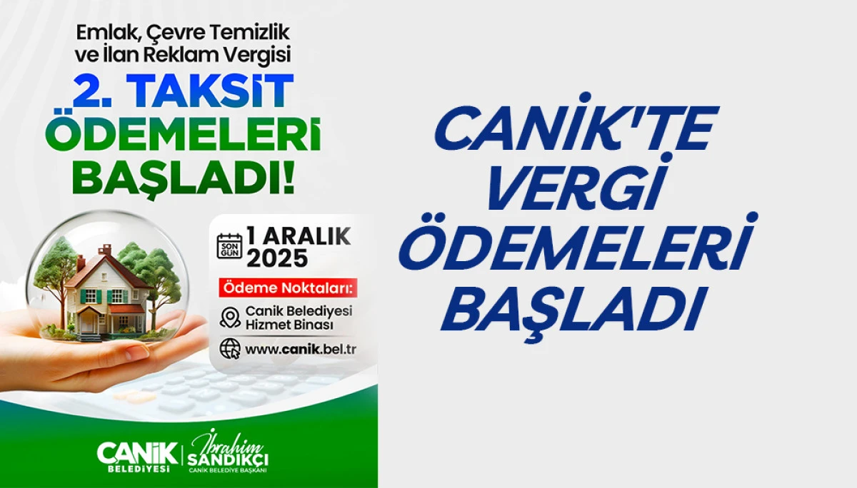 Canik'te Vergi Ödemeleri Başladı 