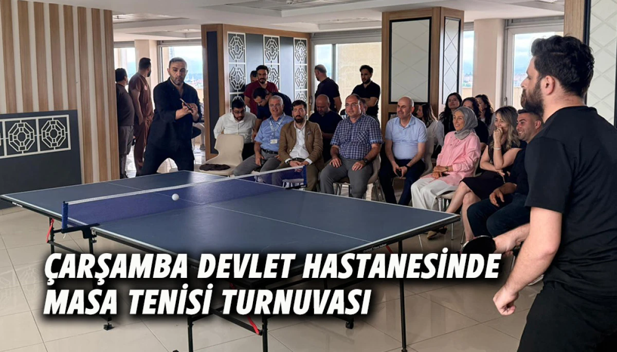 &Ccedil;arşamba Devlet Hastanesinde  Masa Tenisi Turnuvası