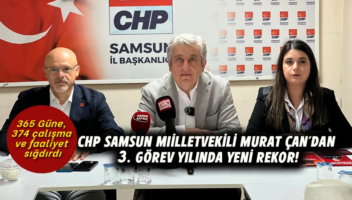 CHP Samsun Milletvekili Murat &Ccedil;an&rsquo;dan 3. G&ouml;rev Yılında Yeni rekor!