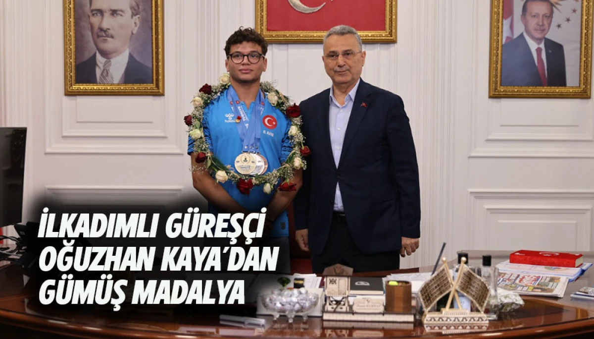 İlkadımlı G&uuml;reş&ccedil;i Oğuzhan Kaya&rsquo;dan G&uuml;m&uuml;ş Madalya 
