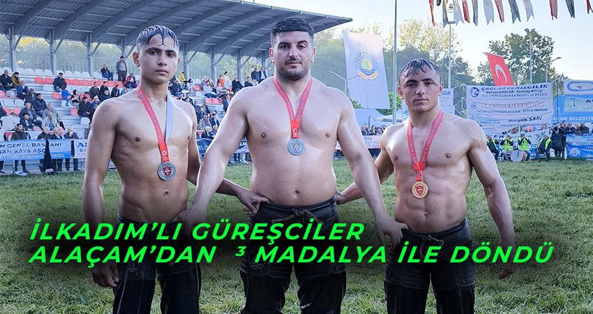 İlkadım’lı Güreşciler Alaçam’dan  3 Madalya İle Döndü