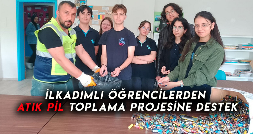 İlkadımlı Öğrencilerden Atık Pil Toplama Projesine Destek