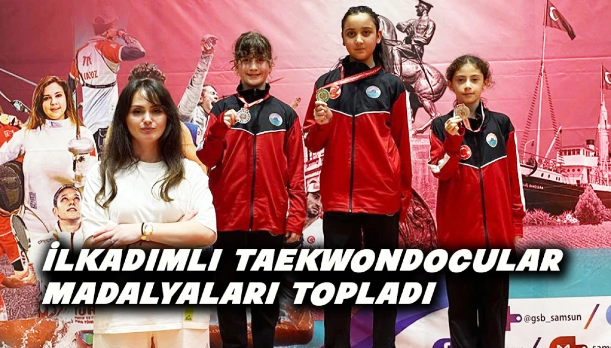 İlkadımlı Taekwondocular Madalyaları topladı