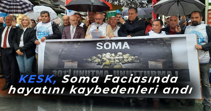  KESK, Soma Faciasında hayatını kaybedenleri andı