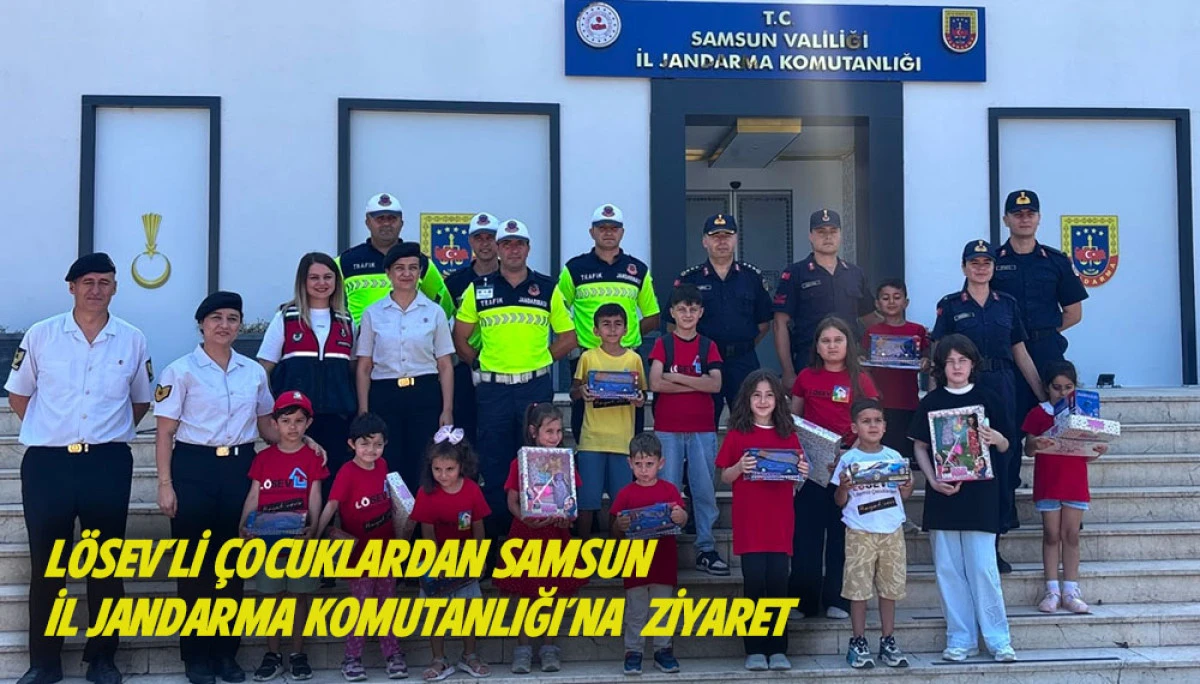 L&Ouml;SEV'Lİ &Ccedil;OCUKLARDAN SAMSUN İL JANDARMA KOMUTANLIĞI&rsquo;NA  ZİYARET