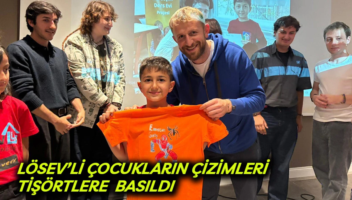 LÖSEVLİ  Çocukların Çizimleri Tişörtlere  Basıldı