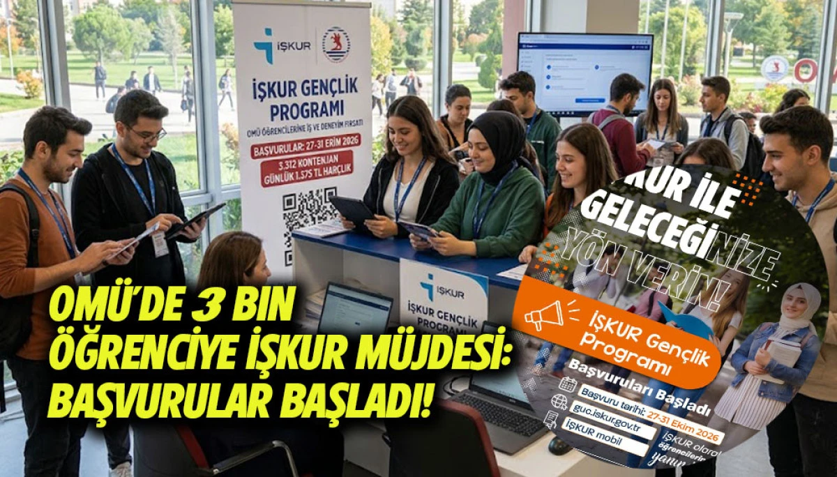 OM&Uuml;&rsquo;de 3 Bın 312 &Ouml;ğrenciye İŞKUR M&uuml;jdesi: Başvurular Başladı!