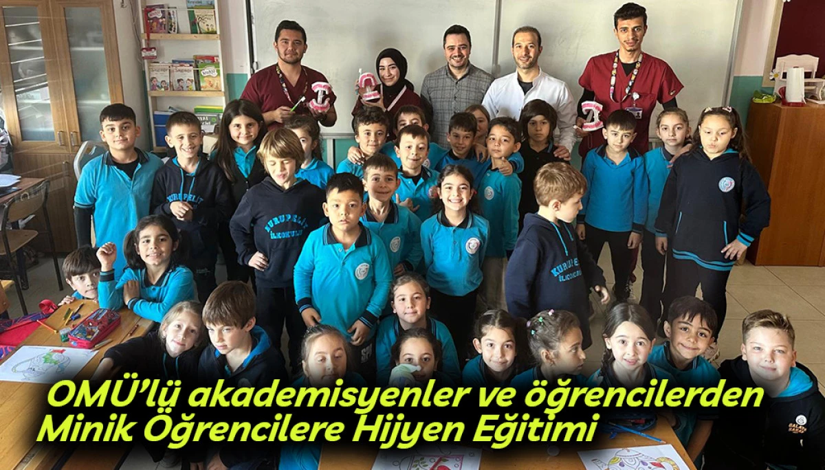  OMÜ’lü akademisyenler ve öğrencilerden Minik Öğrencilere Hijyen Eğitimi  
