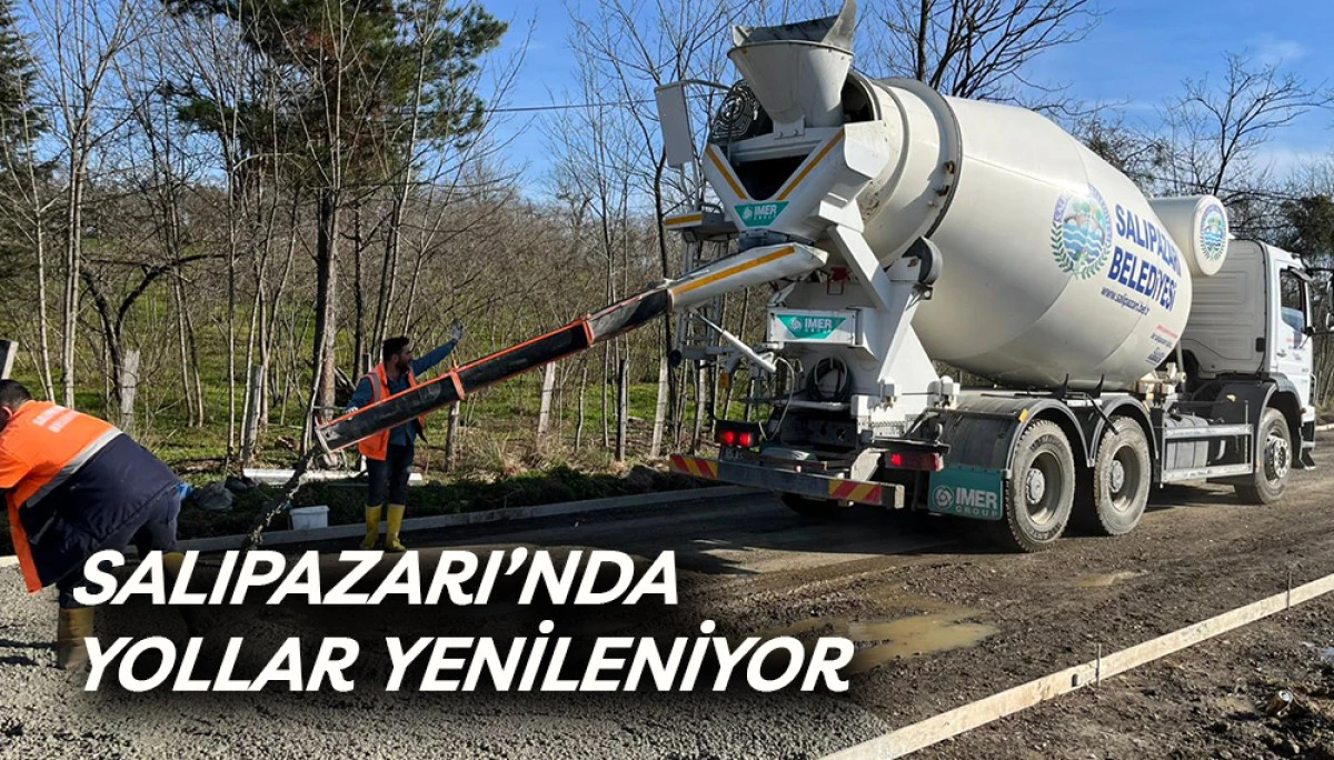 Salıpazarı&rsquo;nda Yollar Yenileniyor