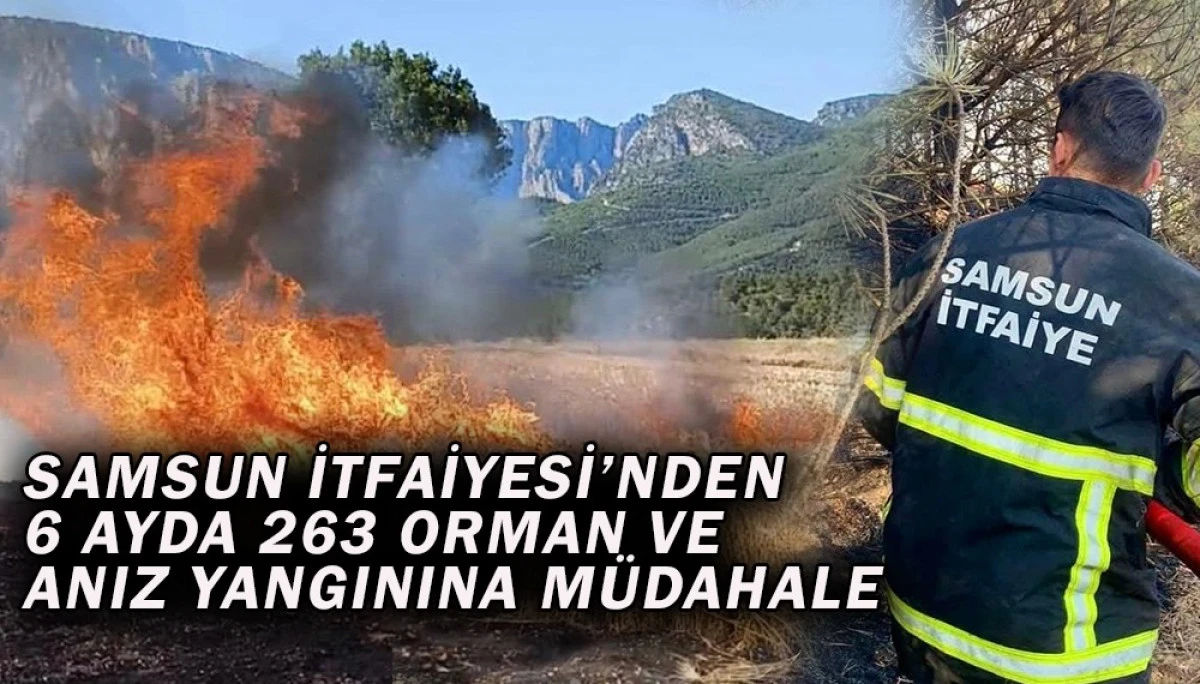 Samsun İtfaiyesi’nden 6 Ayda 263 Orman Ve Anız Yangınına Müdahale