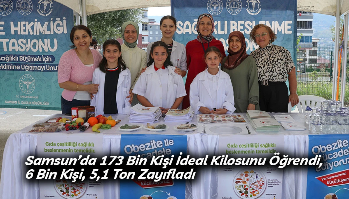 Samsun&rsquo;da 173 Bin Kişi İdeal Kilosunu &Ouml;ğrendi, 6 Bin Kişi, 5,1 Ton Zayıfladı