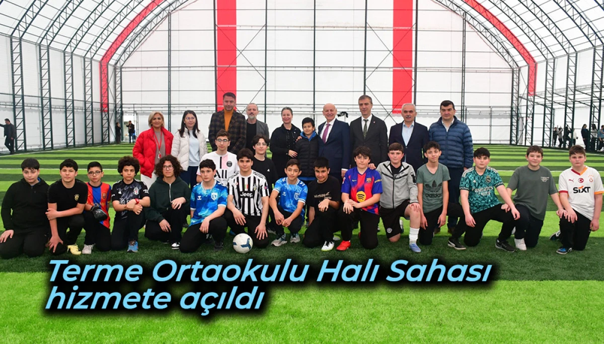Terme Ortaokulu Halı Sahası hizmete a&ccedil;ıldı