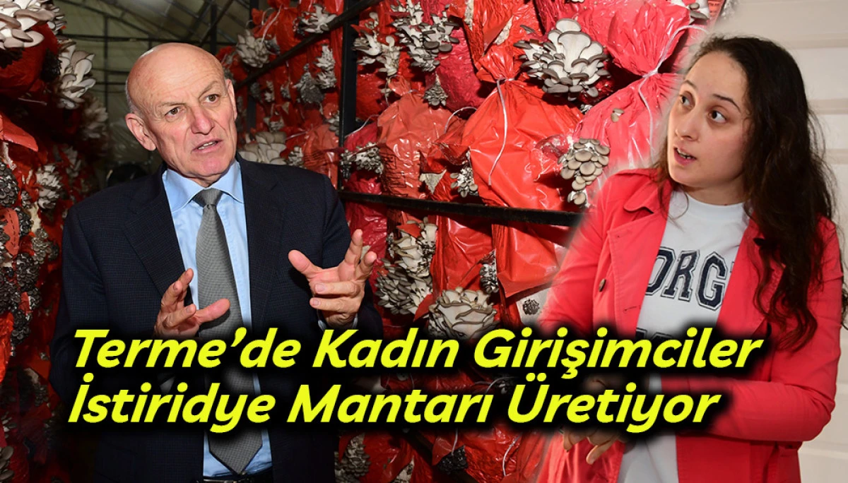 Terme&rsquo;de Kadın Girişimciler İstiridye Mantarı &Uuml;retiyor