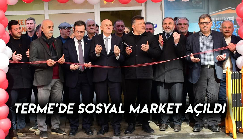 Terme’de sosyal market açıldı
